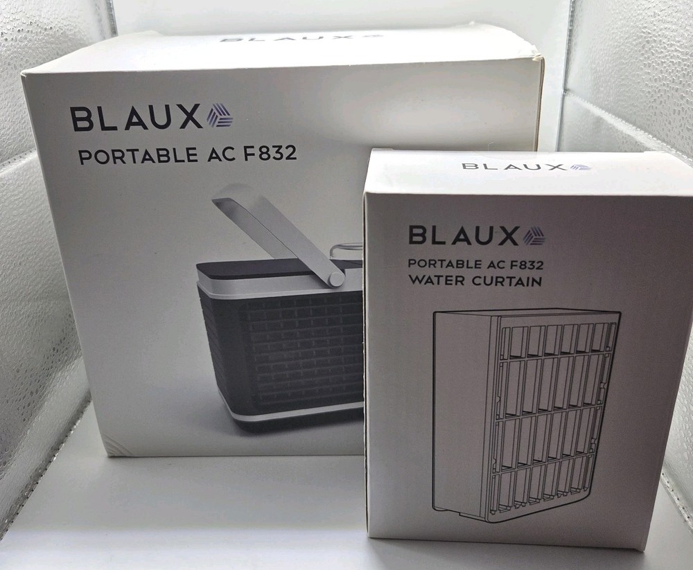 NIB BLAUX Portable AC F832 W/NIB Water Curtain Replacement 3 Speed Fan Sealed
