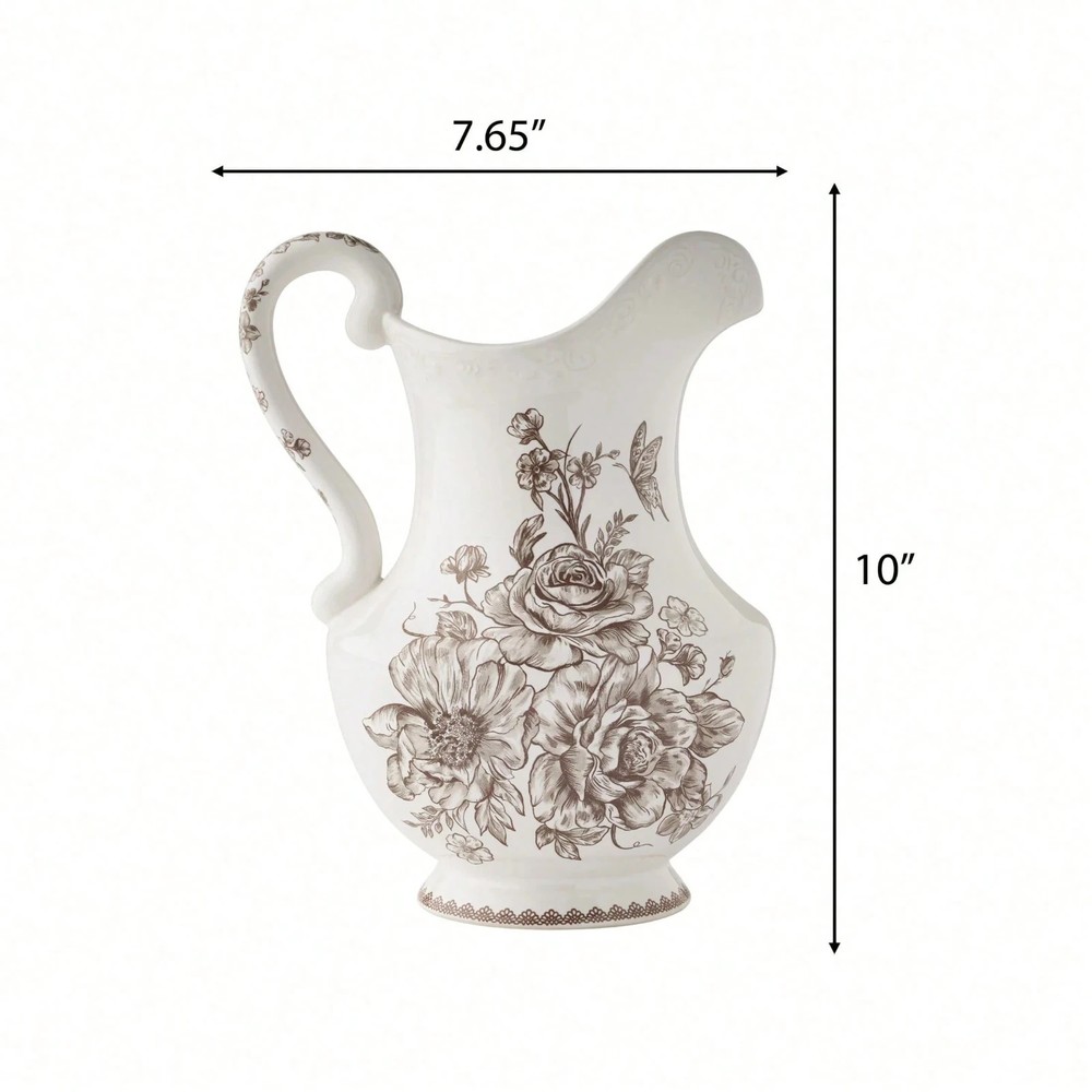Stoneware 2-Quart Pitcher, Brown