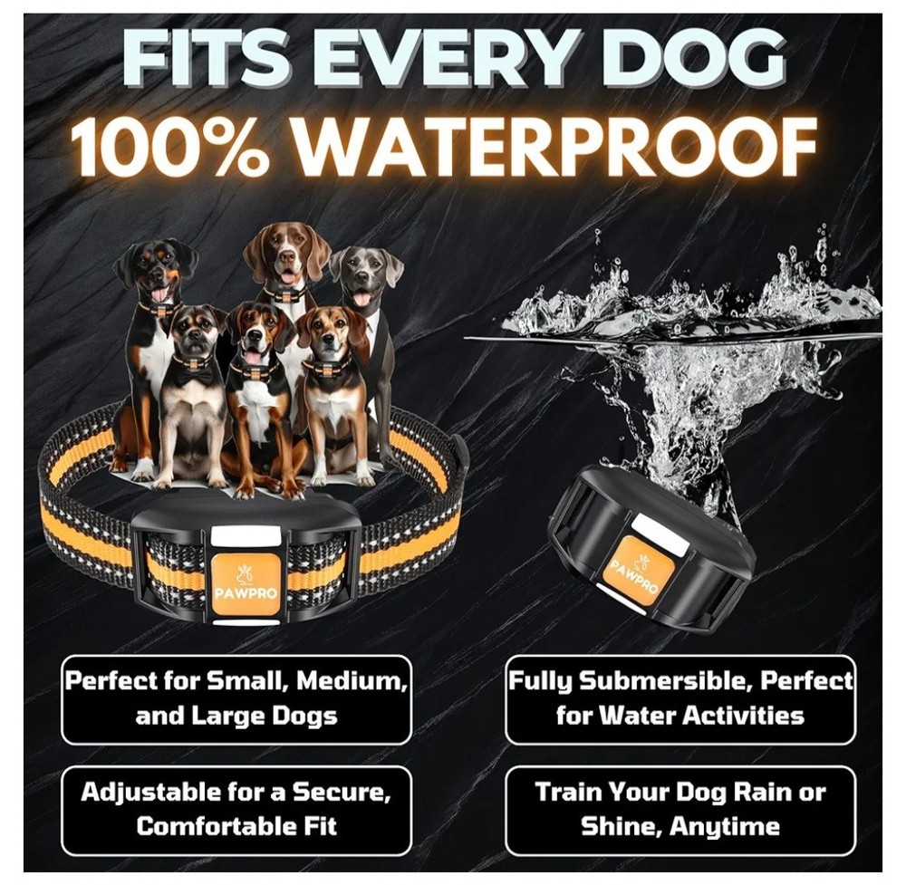 Dog Shock Collar with Remote, Unmatched 4-Mile Range, Night-Light Mode, Training