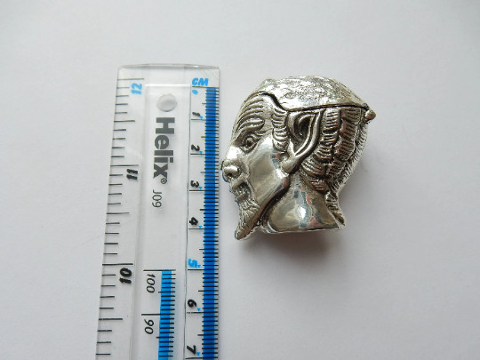 Sterling Silver Garnet Devil Satan Vesta Match Safe