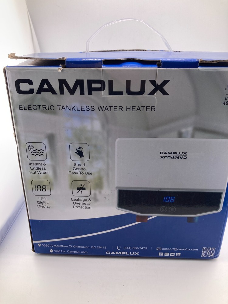 Camplux TE06 Electric Tankless Point Of Use LED Display Residential Water Heater