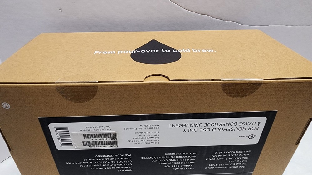 Fellow Ode Brew Grinder Gen 2 - Black (D1211MB-US-SB)