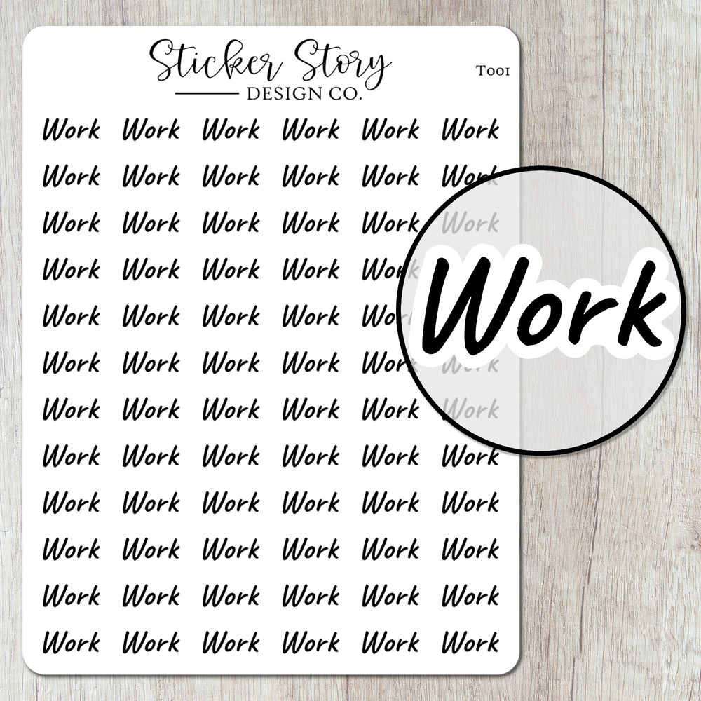 Work Planner Stickers
