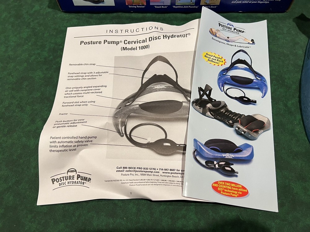 Posture Pump - Disc Hydrator - Professional Model 1000 Neck Exerciser Cervical