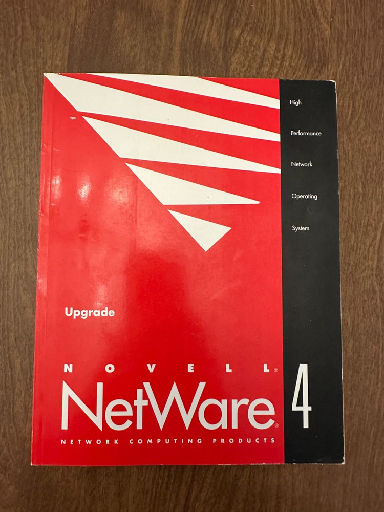 Novell Netware 4 Upgrade Vintage 1994 Network Computing Products Manual