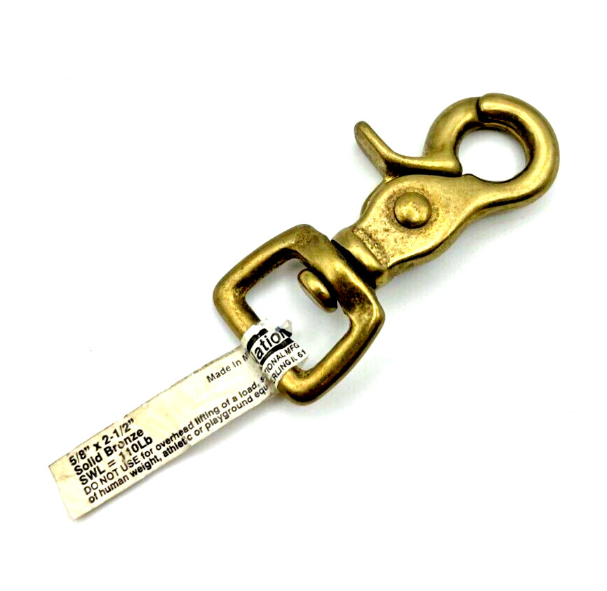 5/8" x 2-1/2" Trigger Snap National Hardware N258-699- Solid Bronze, Saddler