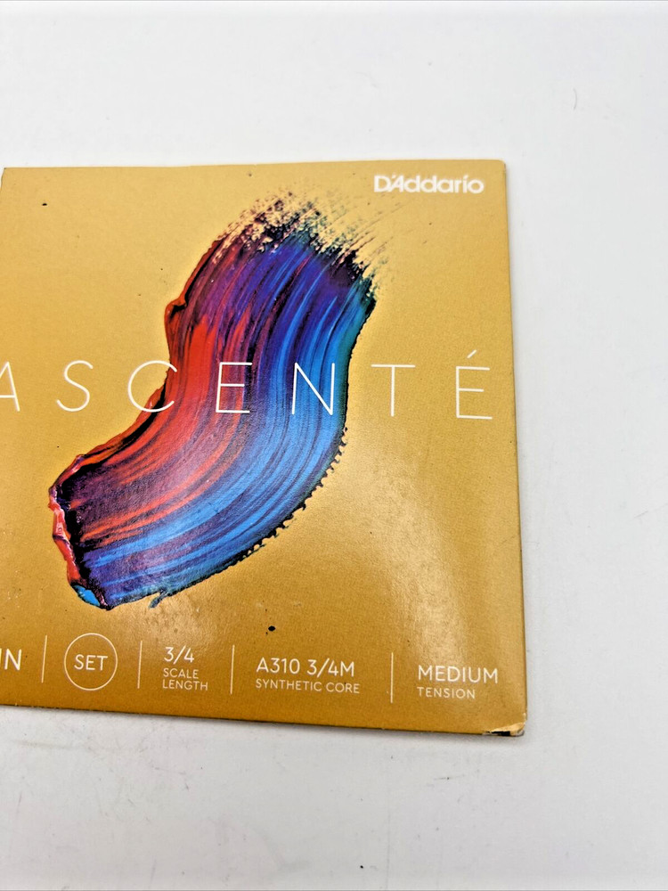 D'Addario Ascenté Violin String Medium Tension 3/4 Scale A310 3/4M