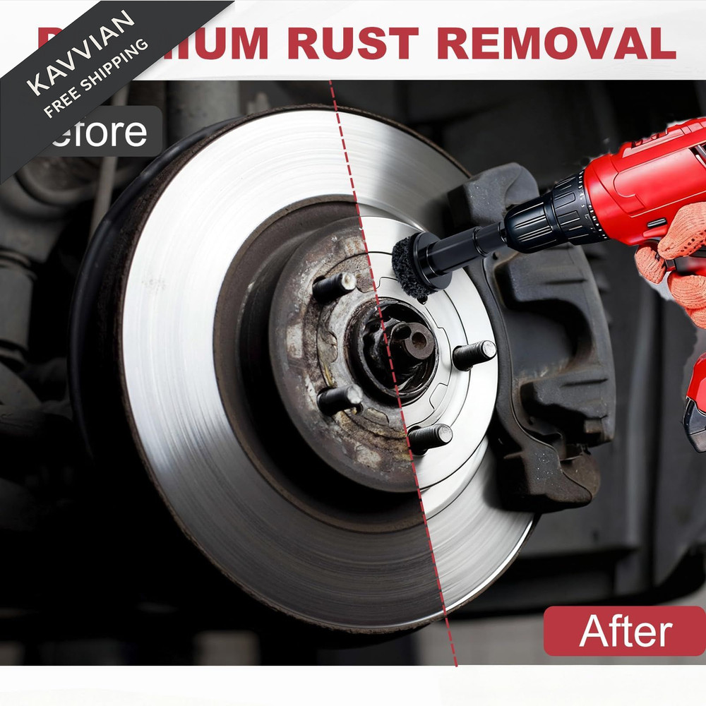 Wheel Hub Resurfacing Kit Stud and Cleaner for Quick Rust Removal...