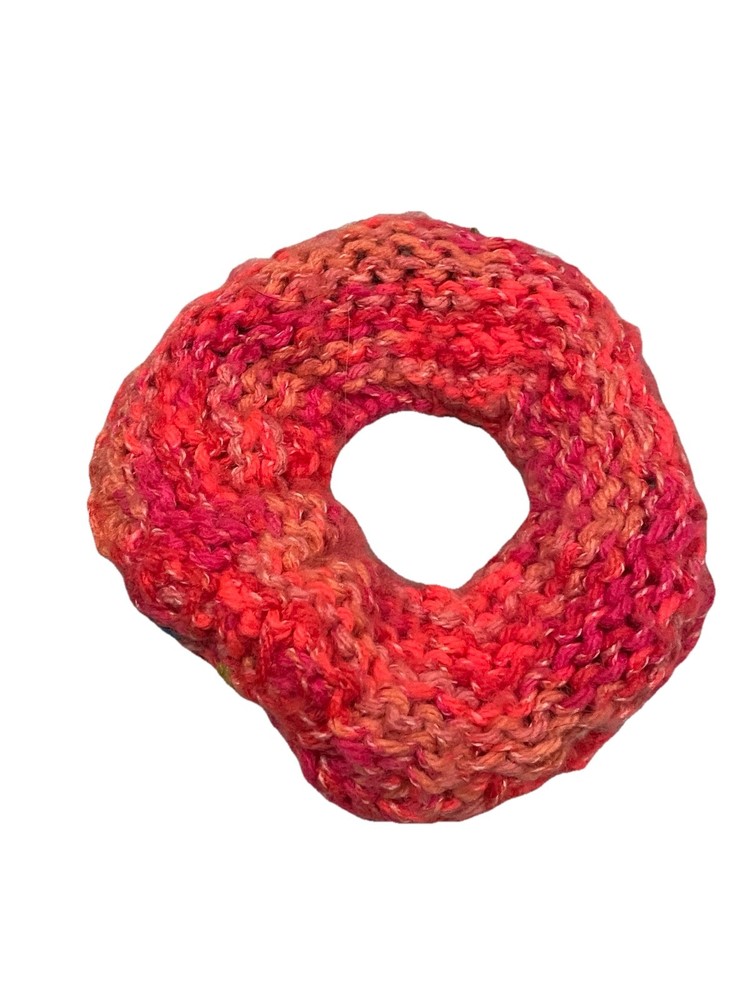 Handmade Simpson Inspired Multicolor Yarn Scrunchie (IMPERFECTLY SHAPED)