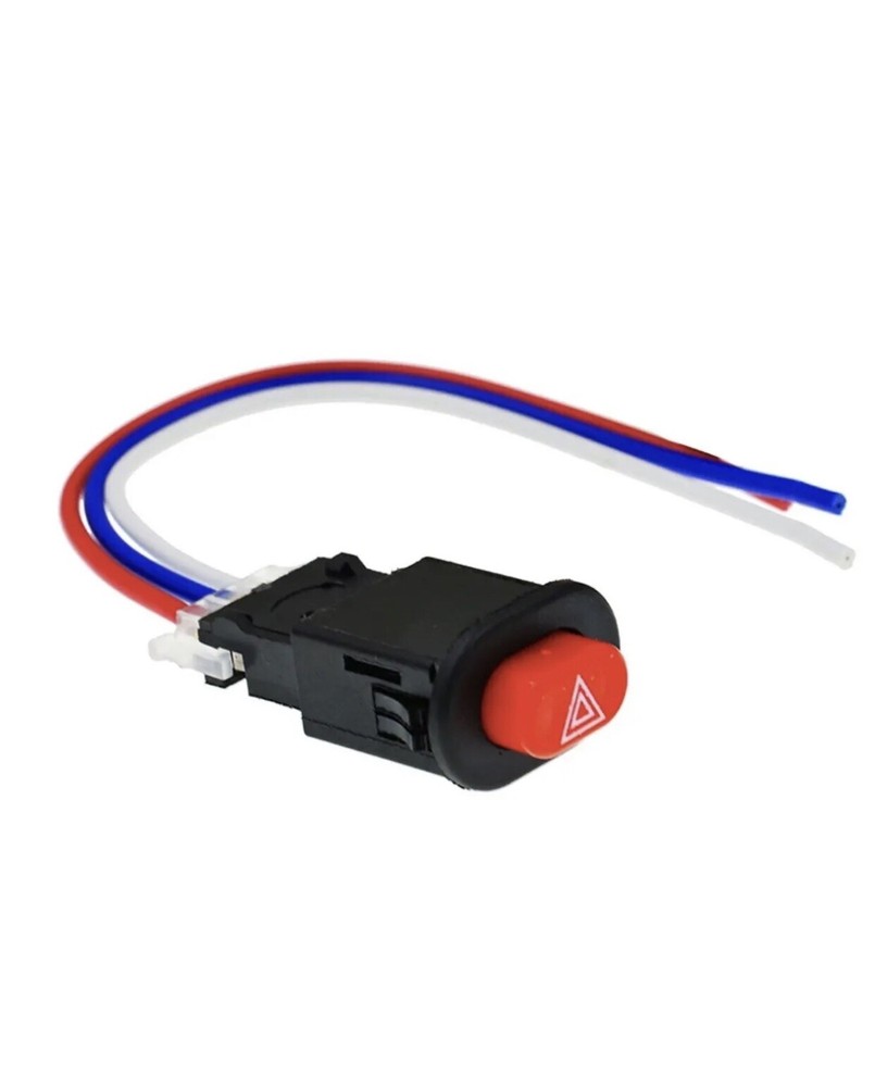 3 Motorcycle Switch Hazard Light Switch Button Emergency Lamp Warning 3 Wires