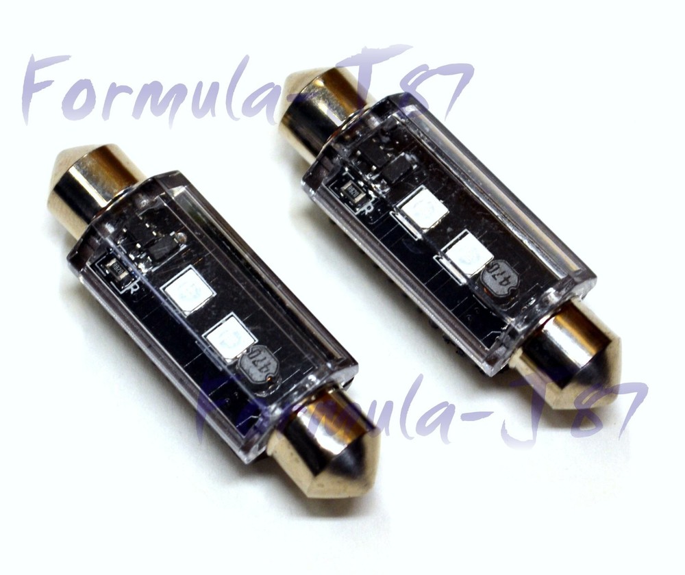 LED Light Canbus Error Free 211-2 5W Blue 10000K Two Bulb Interior Dome Replace