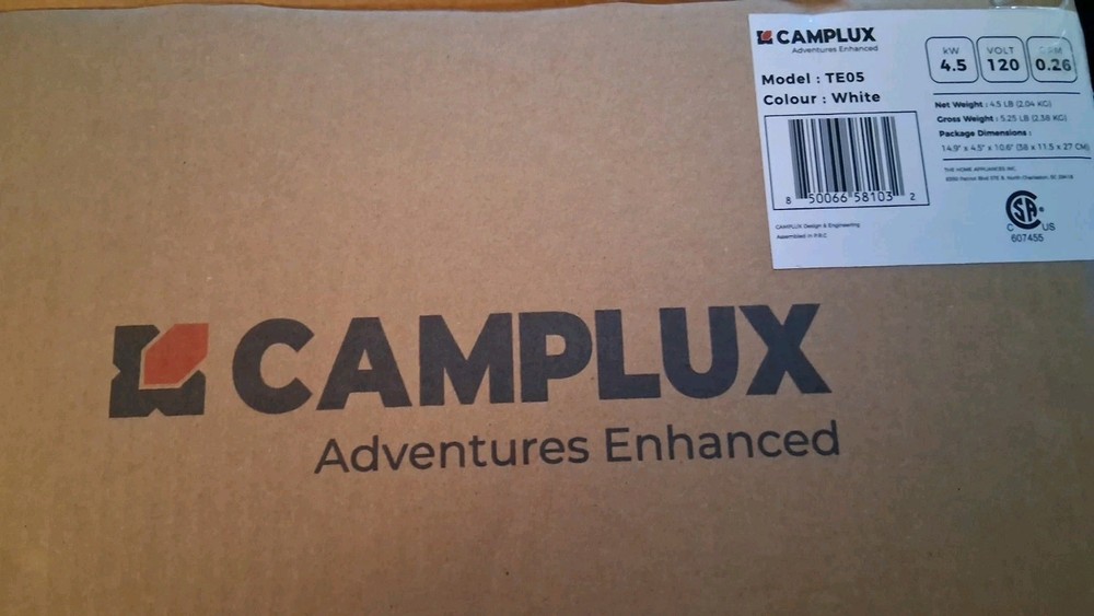 Camplux 4.5kW Electric Tankless Water Heater Instant Hot Water LED Display