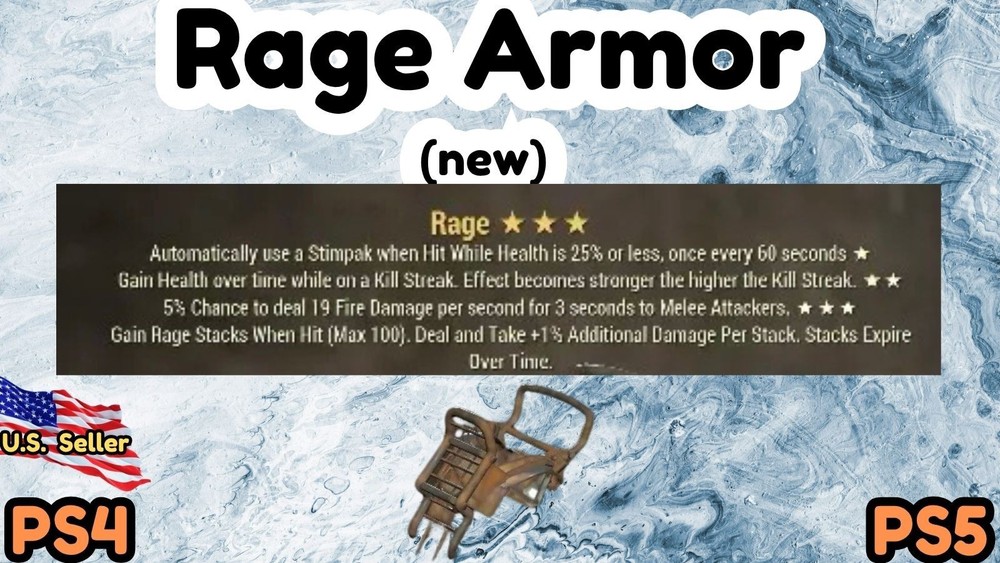 Rage Armor - Fallout76 - New Body Armor - PS4/5