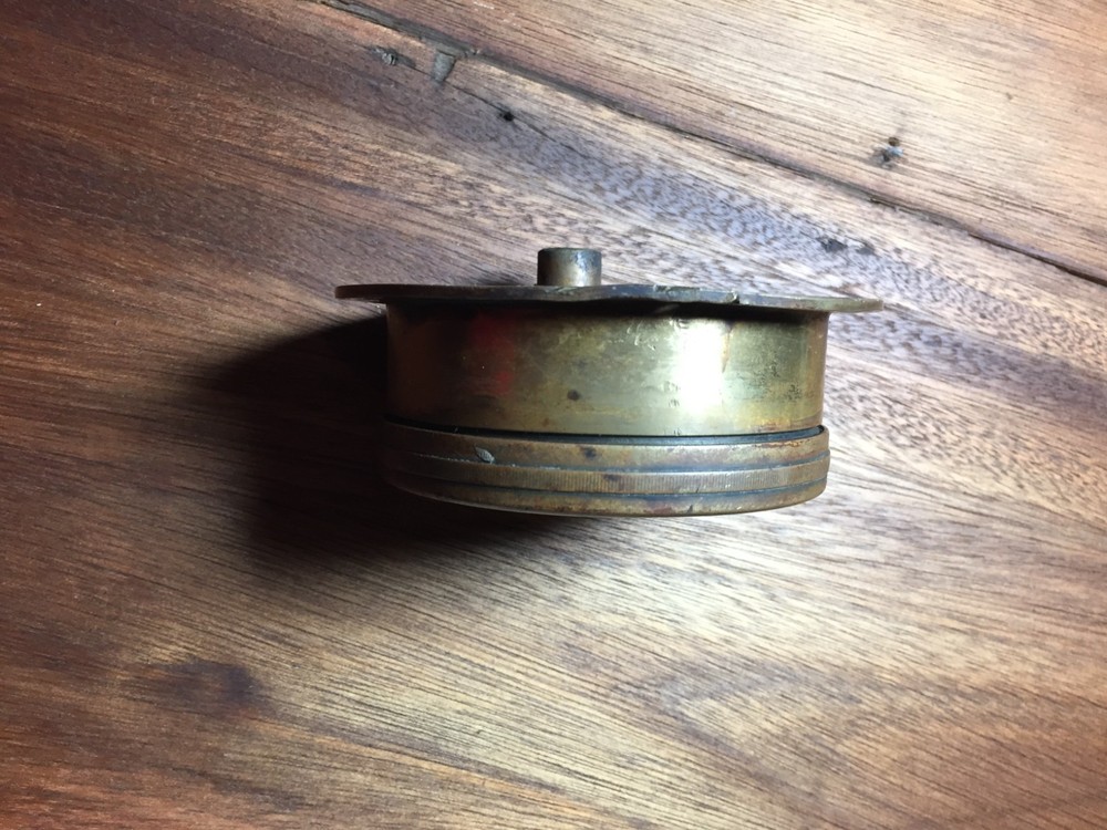 Solid Brass Antique Pressure Gauge From An Old Tugboat