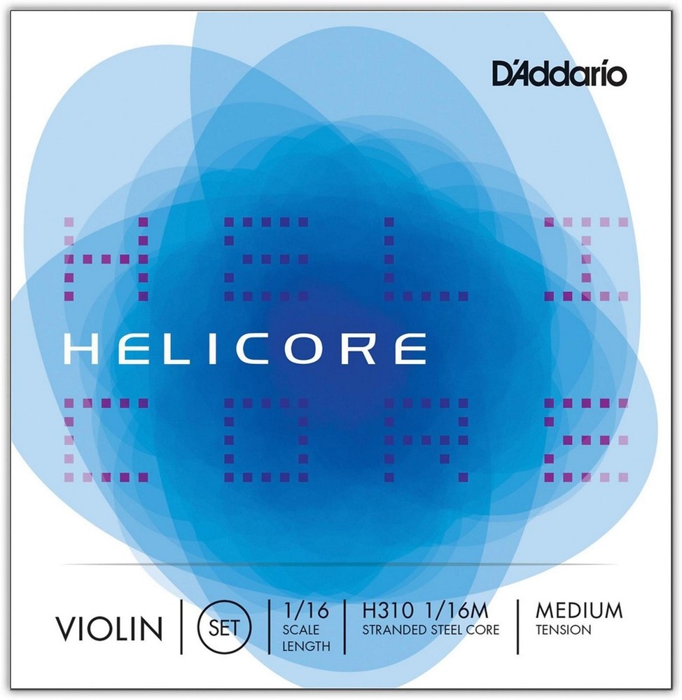 D'Addario Helicore Violin Set Strings 1/16 Size