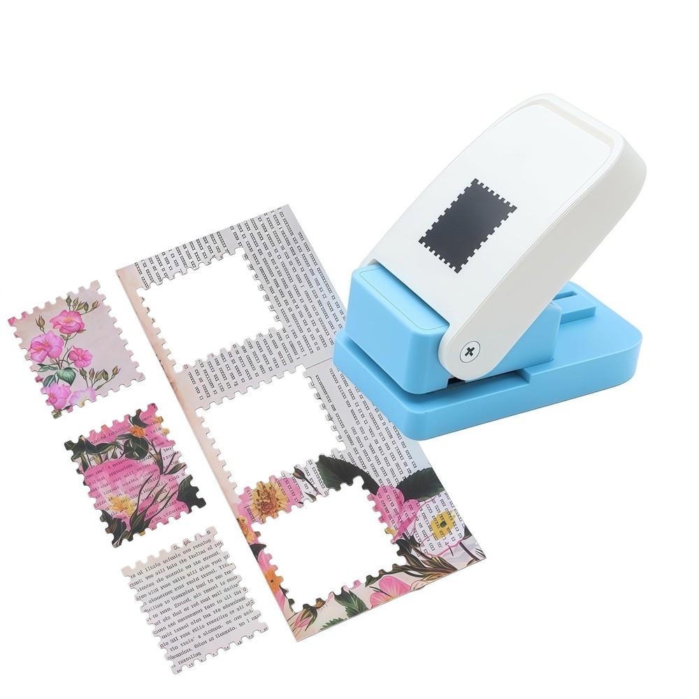 1X0.8inch Rectangular Postage Stamp Punch Ware Rectangle Craft Lever Punch Ha...