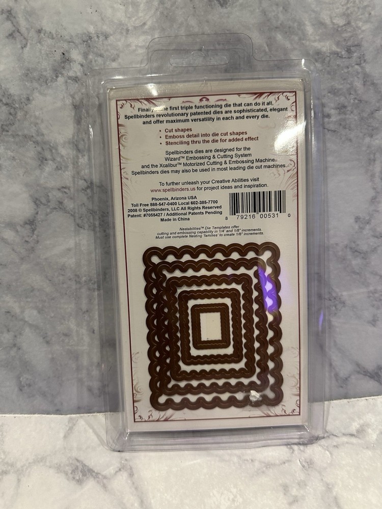 Spellbinders Nestabilities Classic Scalloped Rectangles Small Set