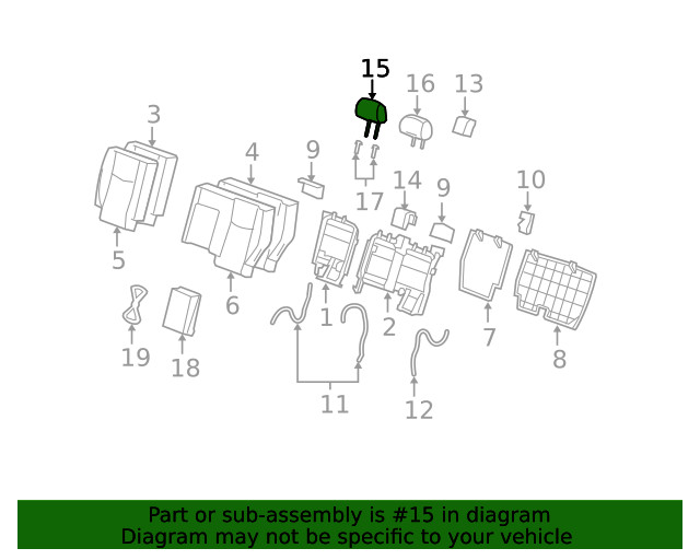 Genuine GM Headrest 88994870