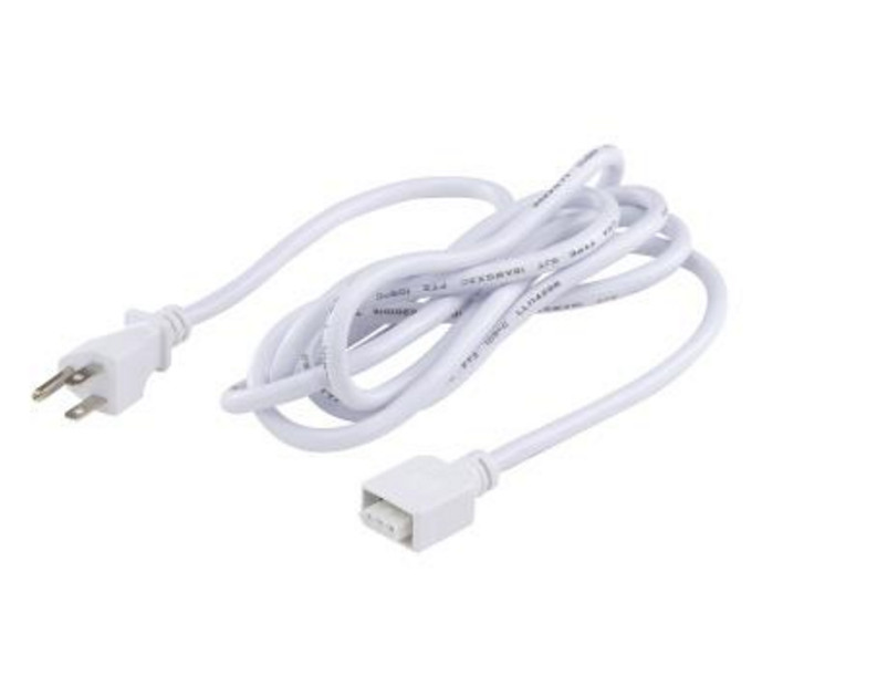 2-CSL Creative Systems Lighting PL-96WT 8ft Cord & Plug White Quicklink FE-1