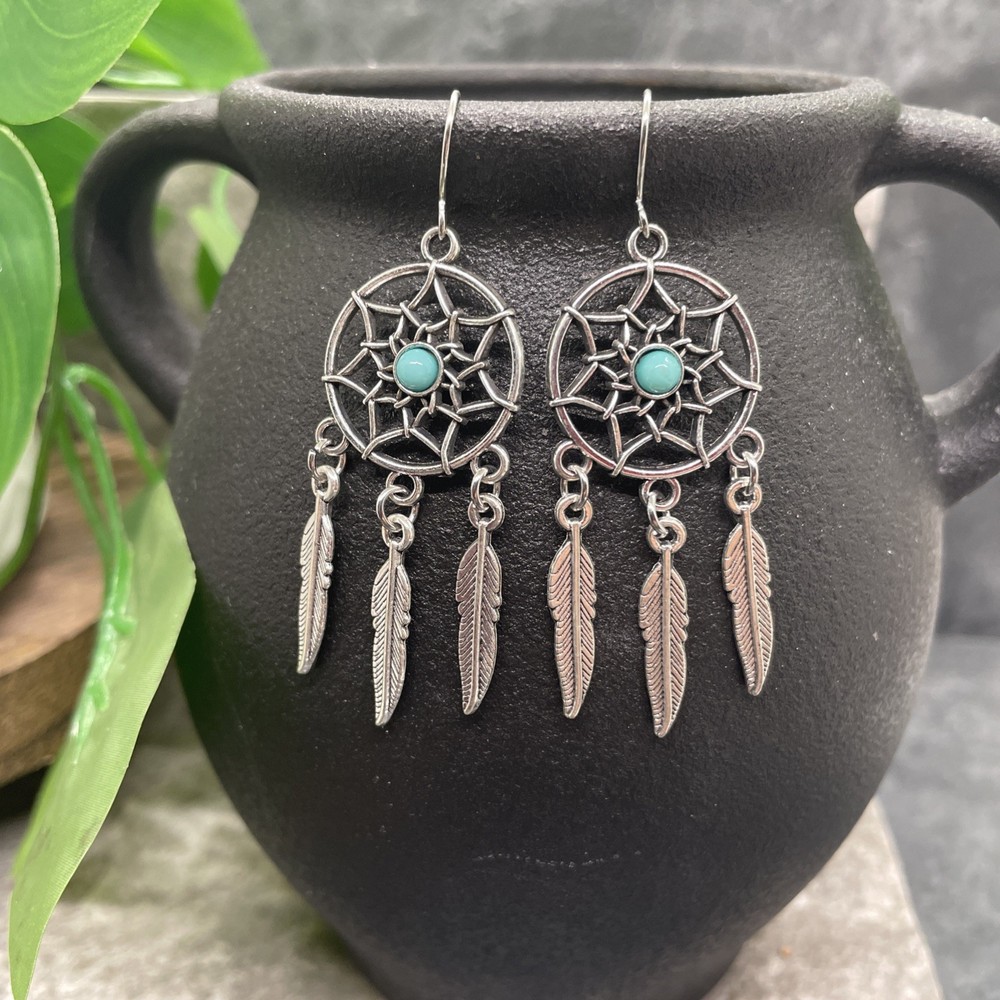 2.25” Silver-tone Boho Retro Earring Set Drop Dangle New Free Ship B6346