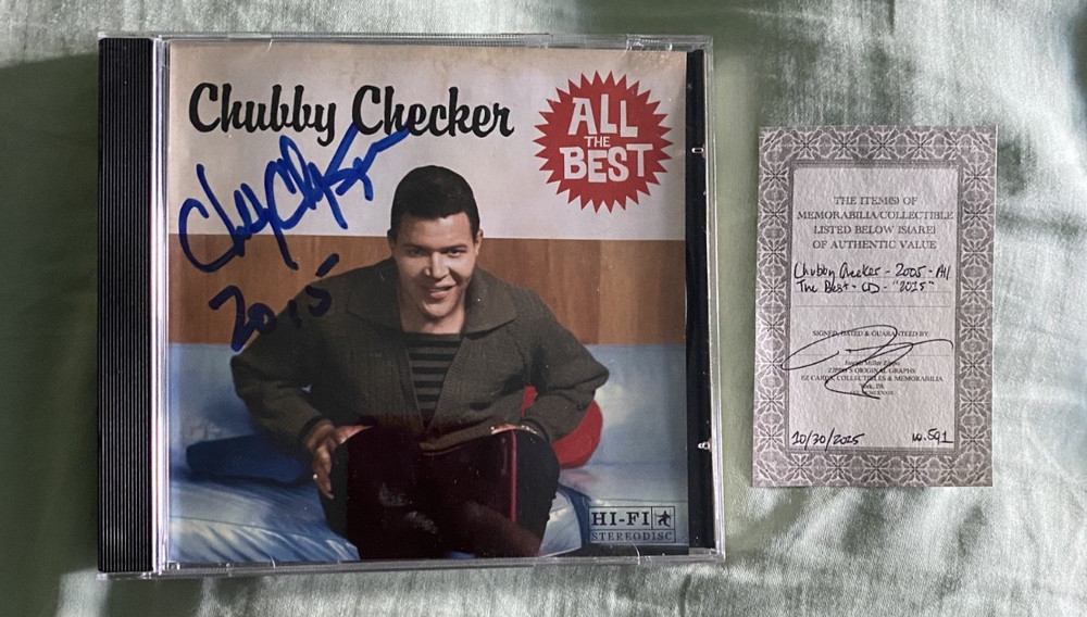 Chubby Checker signed All the Best CD - AUTHENTIC