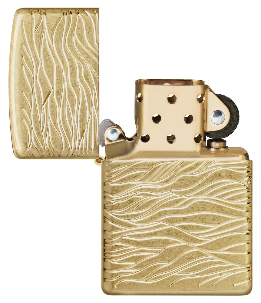 Zippo Armor Tumbled Brass Multicut 46273