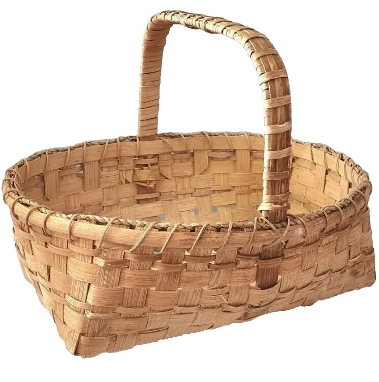 Handcrafted wicker basket vintage