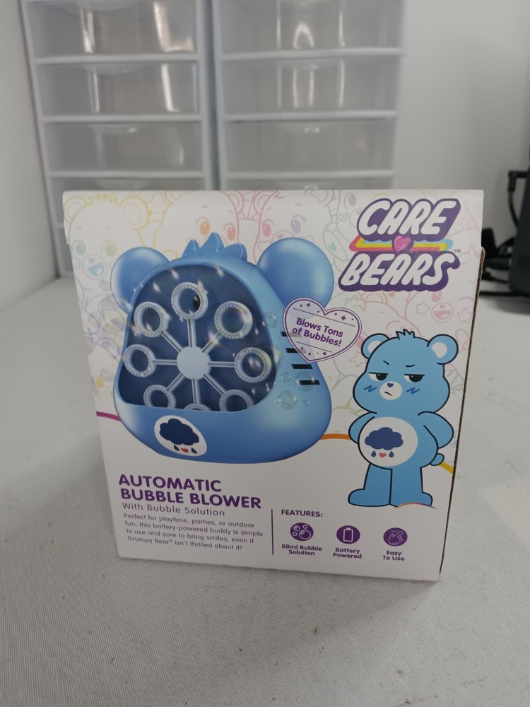 Care Bears Grumpy Bear Automatic Bubble Machine – Includes Bubble Solution