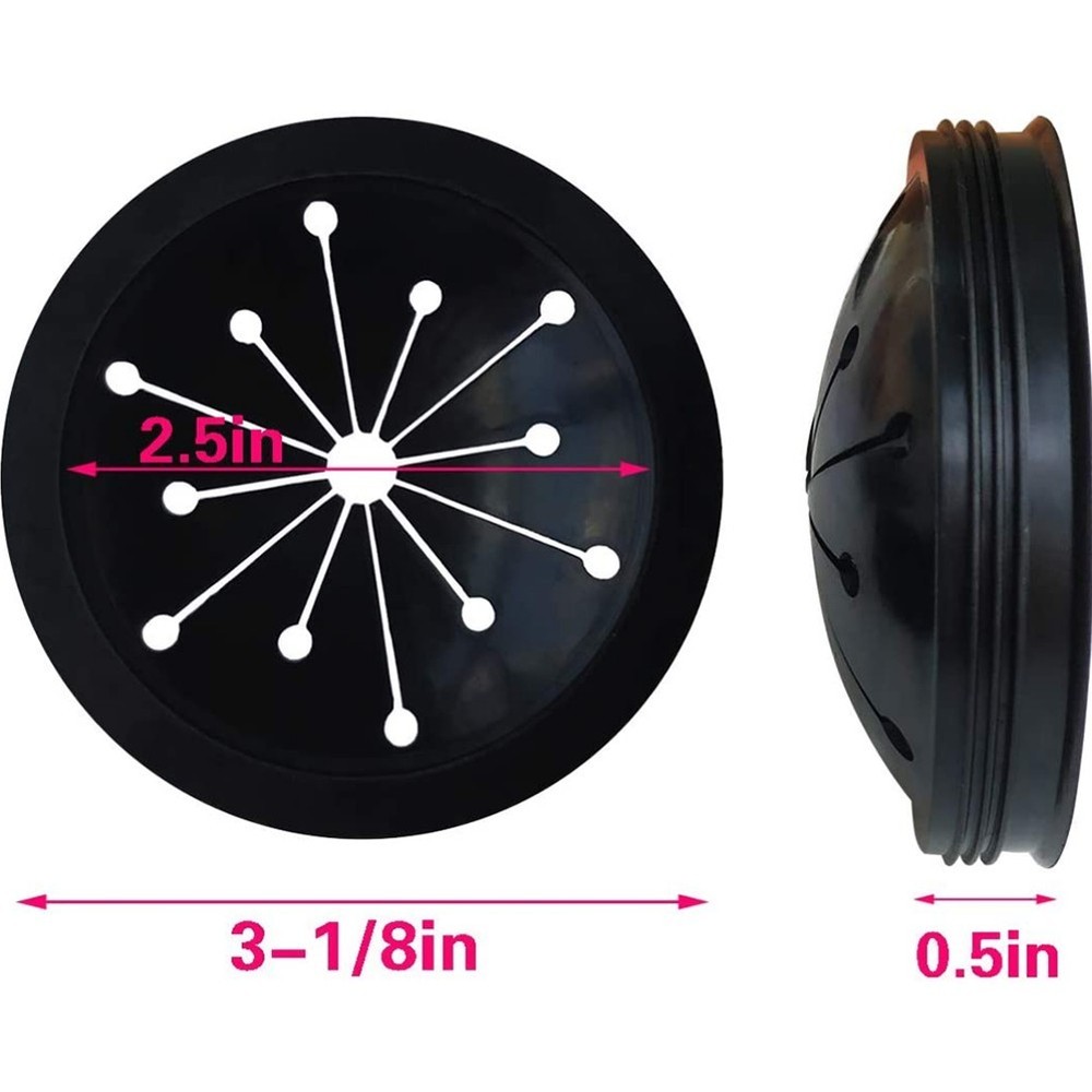 Household Splash Guards Systems Waste Accessories Baffle Black Disposal