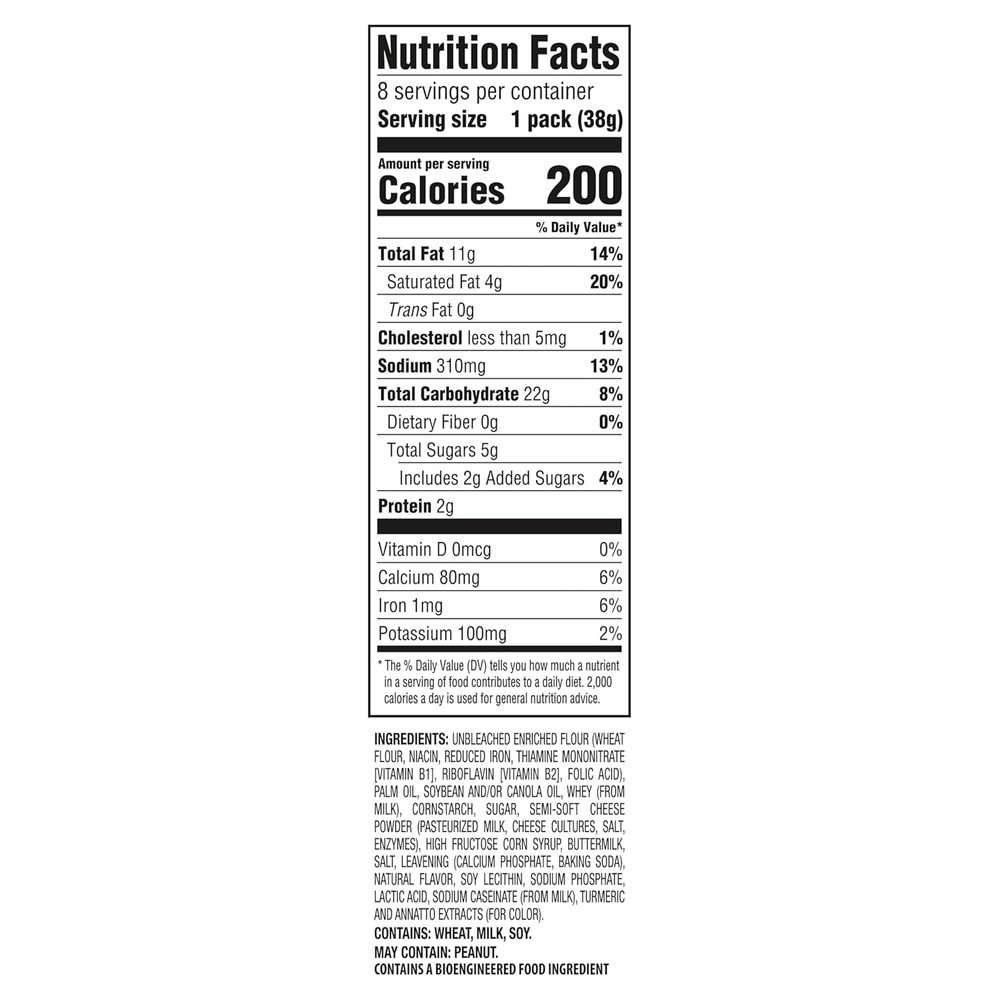 Cheese Sandwich Crackers, 48 Snack Packs (6 Boxes)