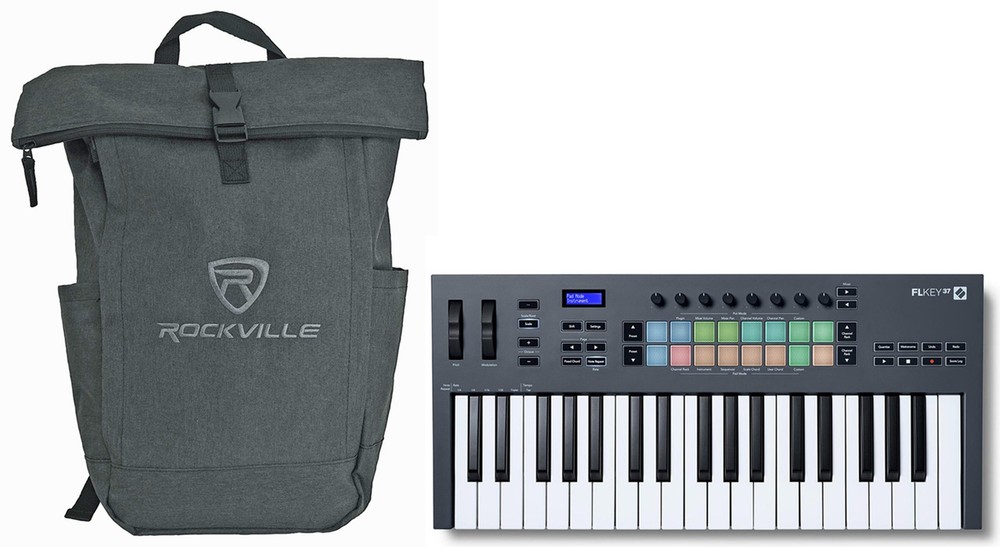 Novation FLkey 37 Key MIDI Keyboard Controller for FL Studio+Laptop Backpack