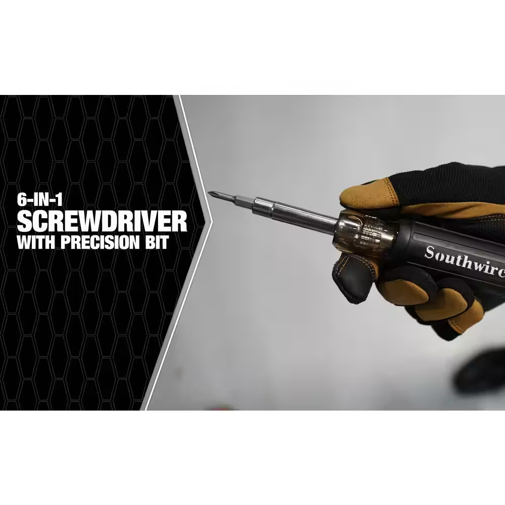 6-In-1 Screwdriver with Precision Bit