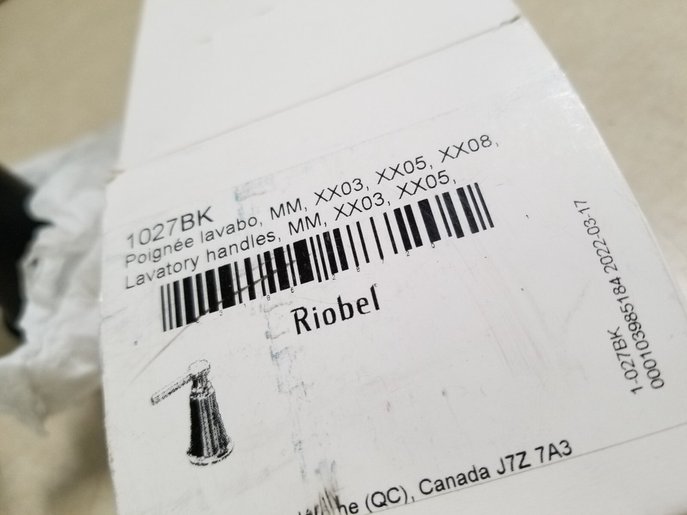 Riobel Lavatory Handle 1027BK (Single Handle)