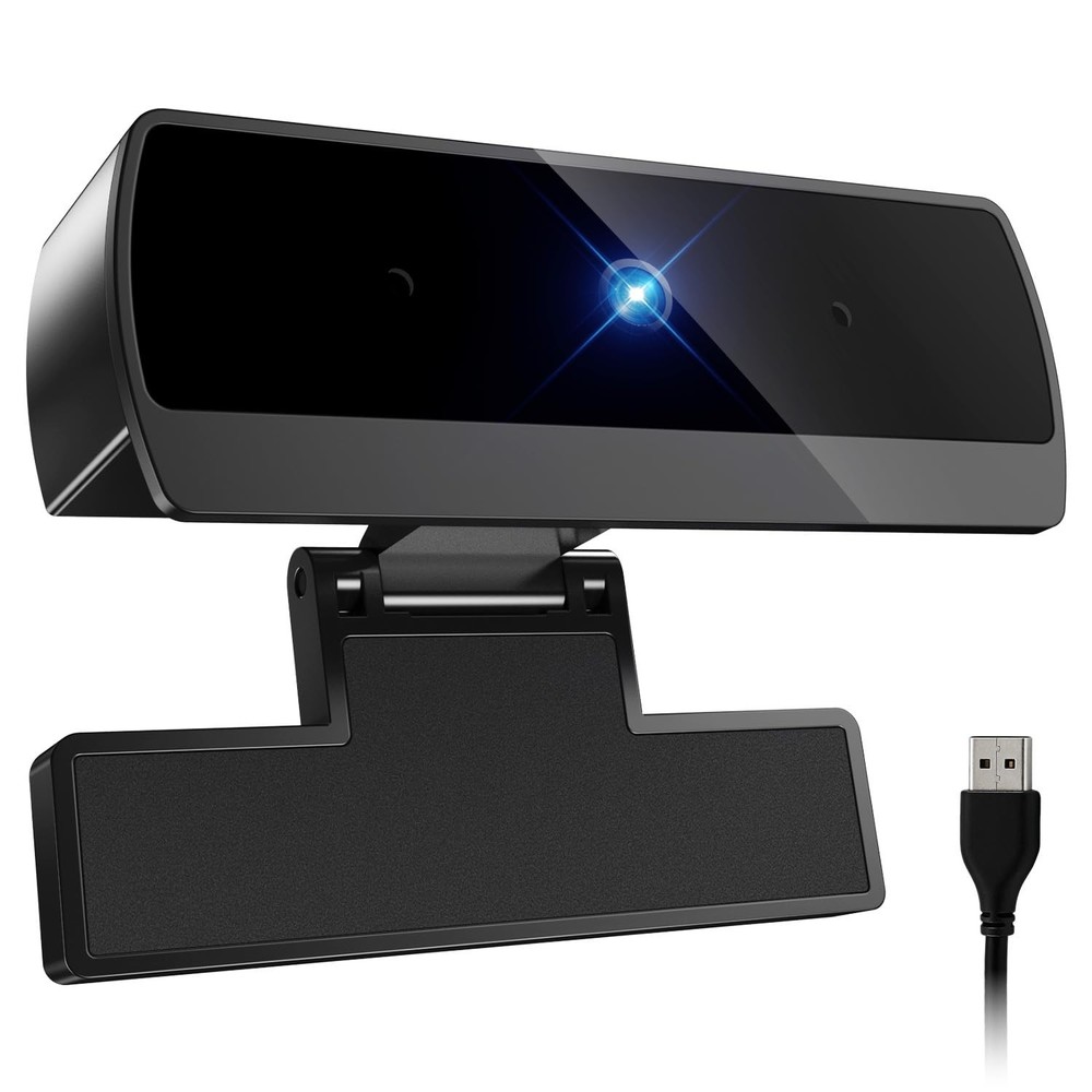 1080P Webcam with Microphone, Full HD Video Calling Web Camera, HD Light Corr...