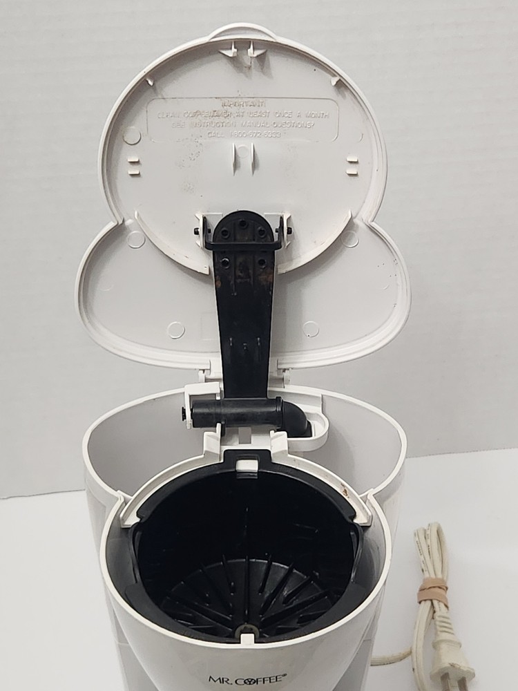 Mr. Coffee 4 Cup Mini Coffee Maker White Compact Tested Working