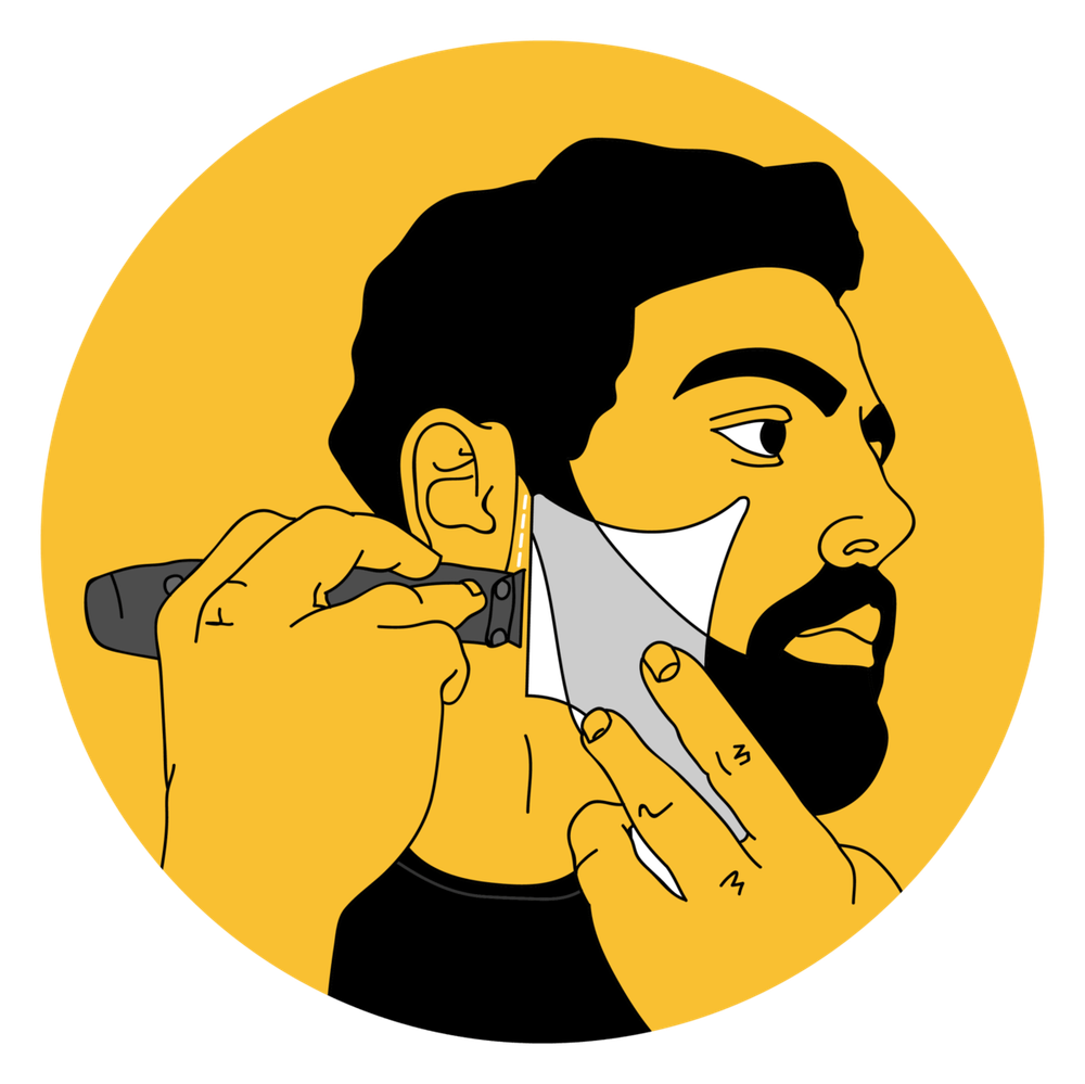 Beard Shaping Tool and Hair Trimmer Guide - Plus Version