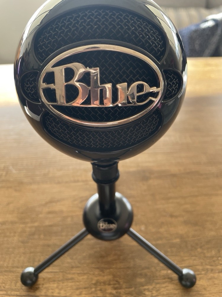 Blue Snowball USB Microphone Black Freestanding for Computer with USB Cable