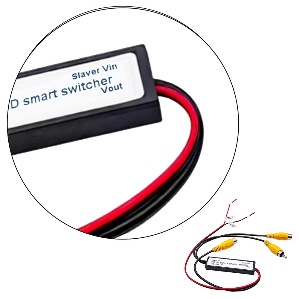 2-in-1 Car RCA Video Switcher – Auto Switch Between Front and Rear Camera