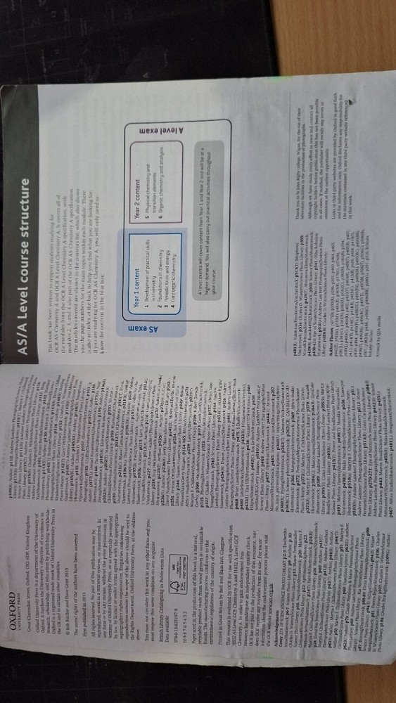 ocra a level chemistry textbook