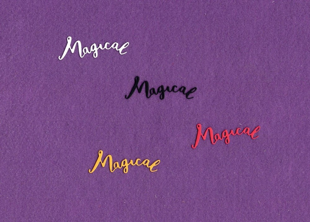 MAGICAL die cuts scrapbook cards