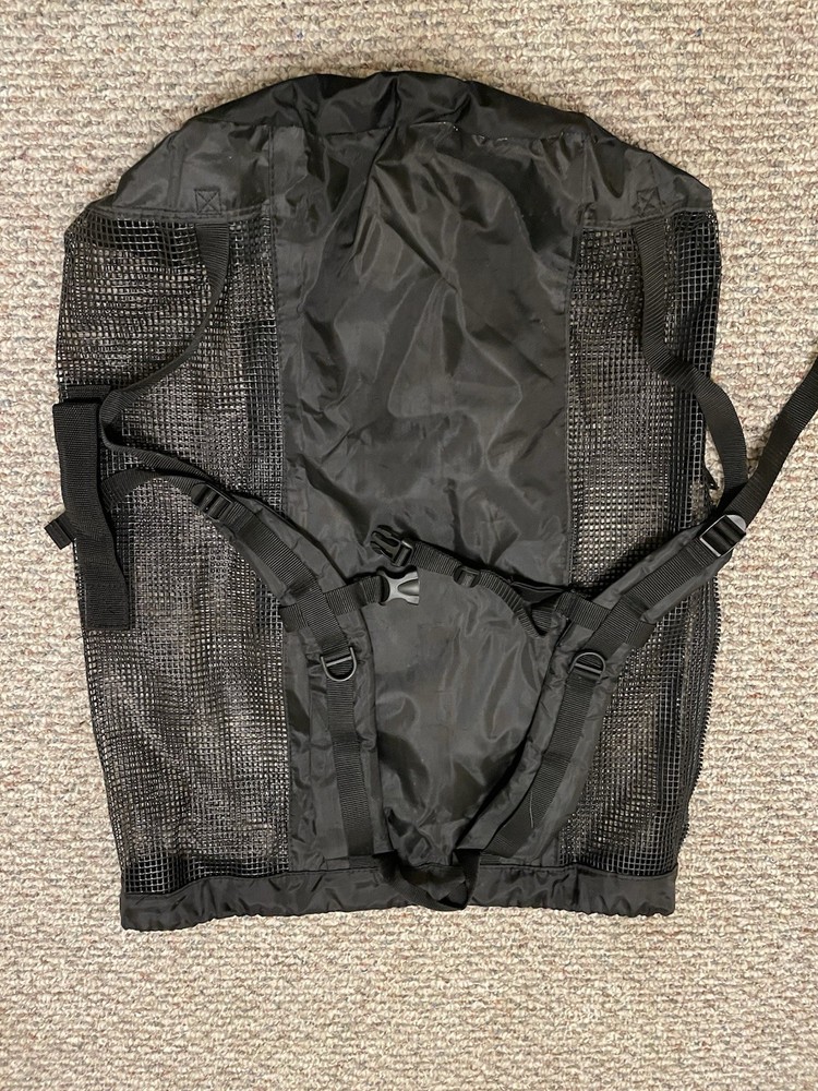 Mesh Backpack Scuba Dive Bag Sturdy Black Large Capacity Quick Drying
