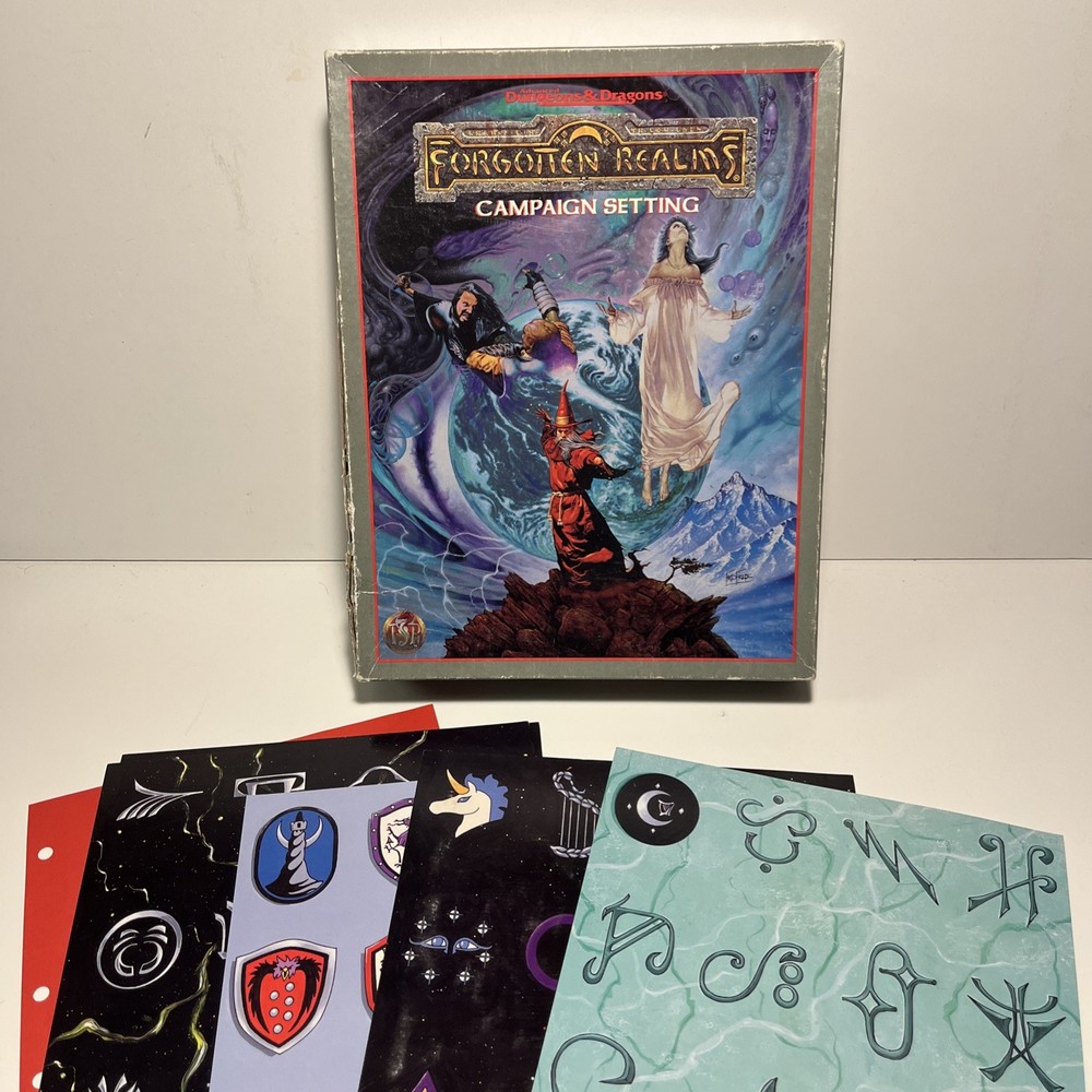 D&D Forgotten Realms Campaign Setting Boxed Set AD&D 2E TSR 1085 BOX + ONLY