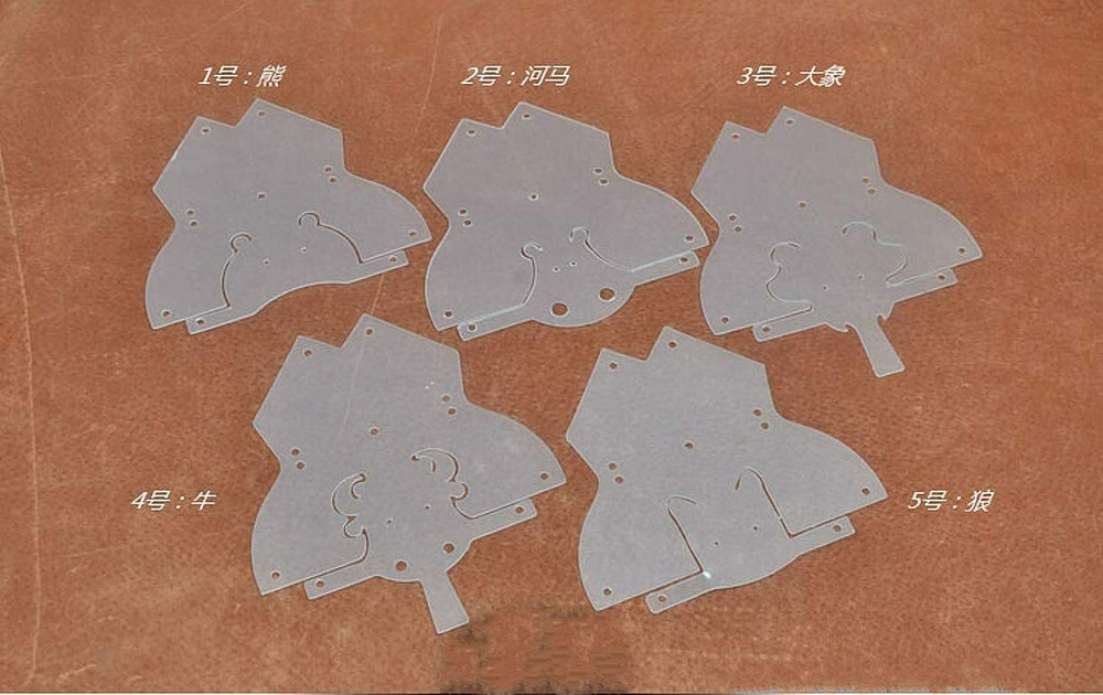 5 Animal Style Sewing Pattern PVC DIY Leather Sewing Pattern PVC Template