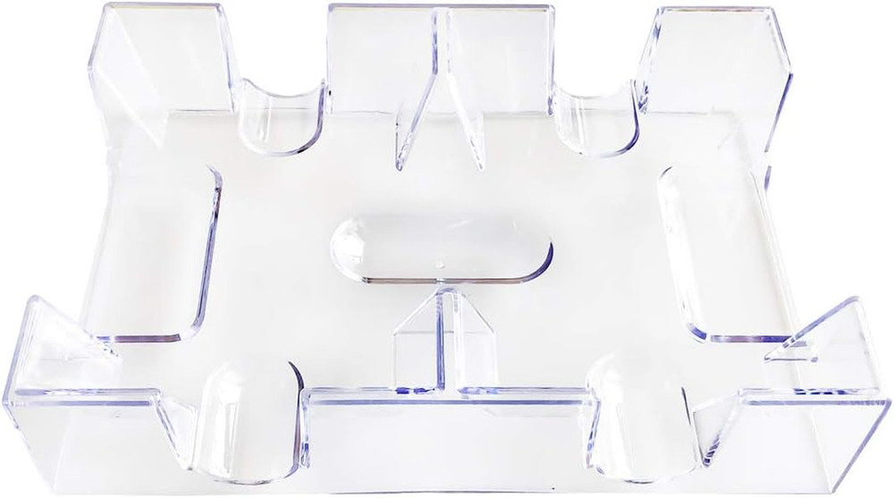 Clear 2 Deck Canasta Playing Card Tray-No Swivel Base