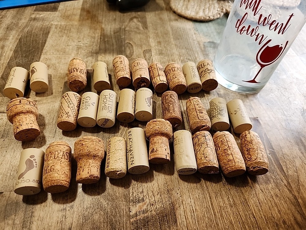 30 Wine Corks In A Glass