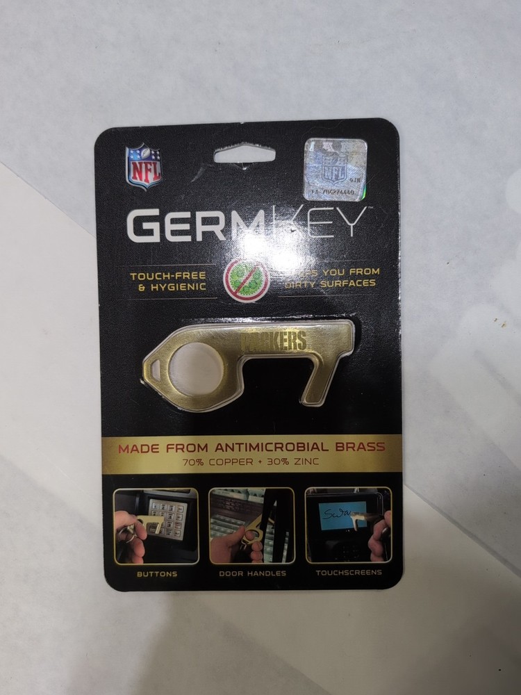 Packers Germkey - NFL Antimicrobial Brass