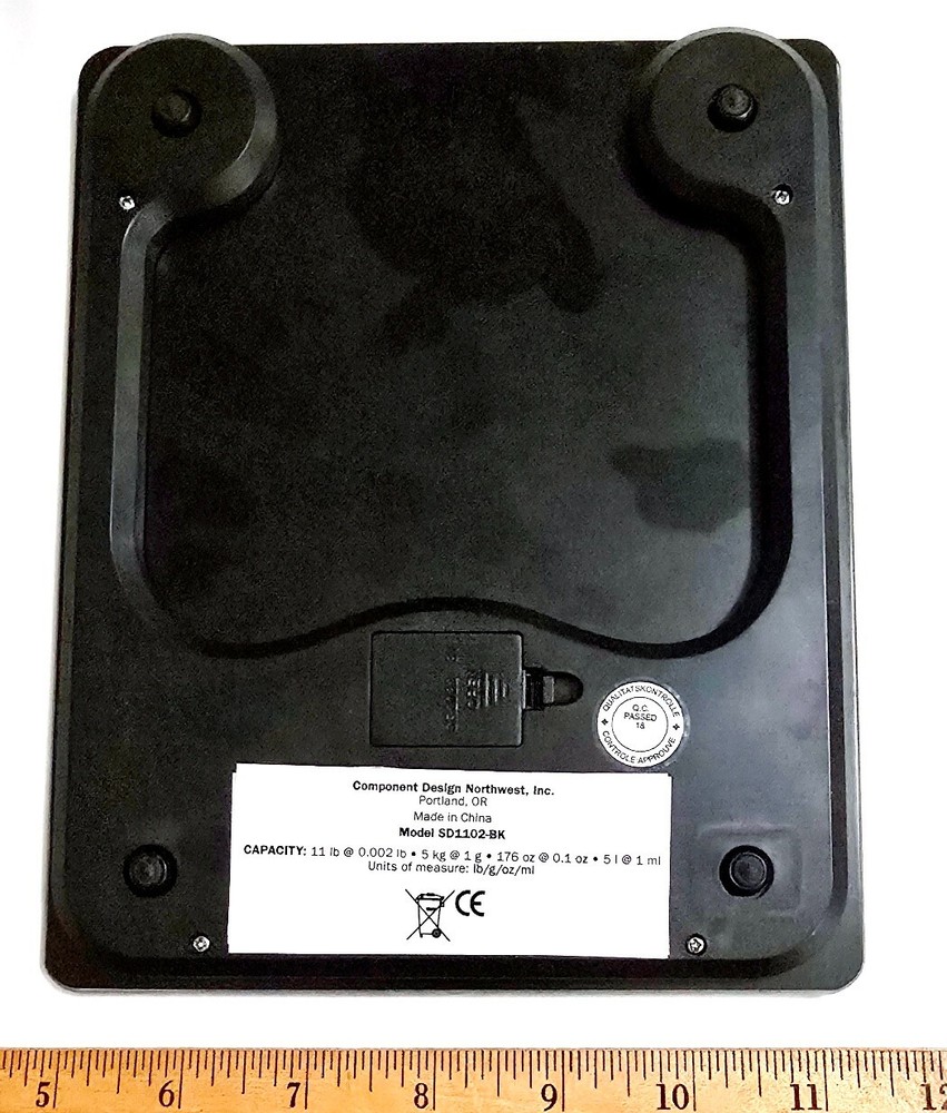 CDN Digital Scale Low Profile 11lb Capacity SD1102-BK