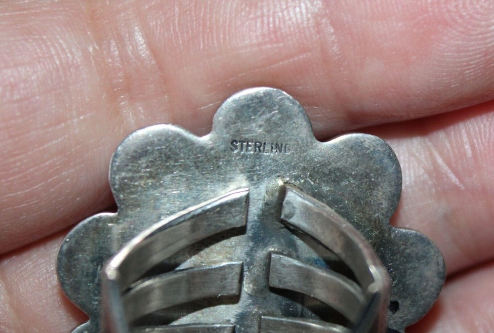 Hefty Emer Thompson Navajo Jasper Sterling Ring 9.5 22 Grams