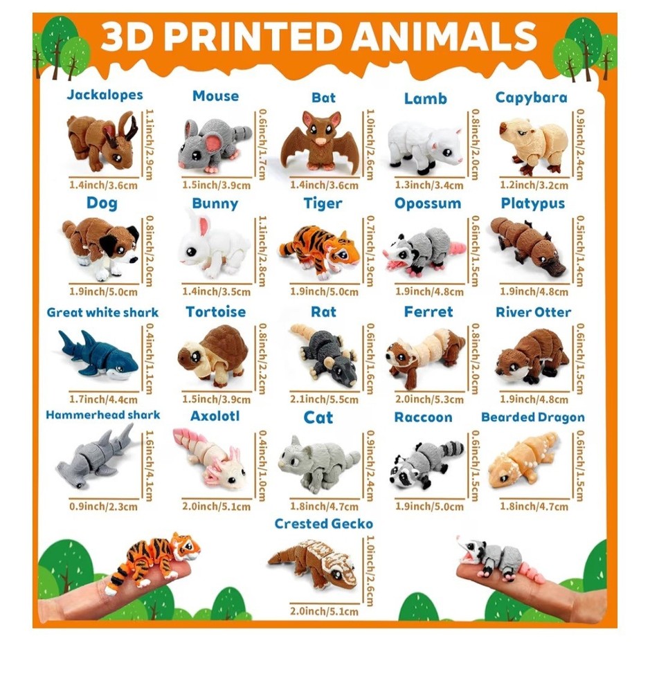 3D Printed Animal Statues