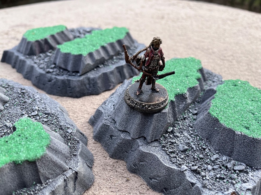 wh40k, three rock formations, Scratch built Terrain
